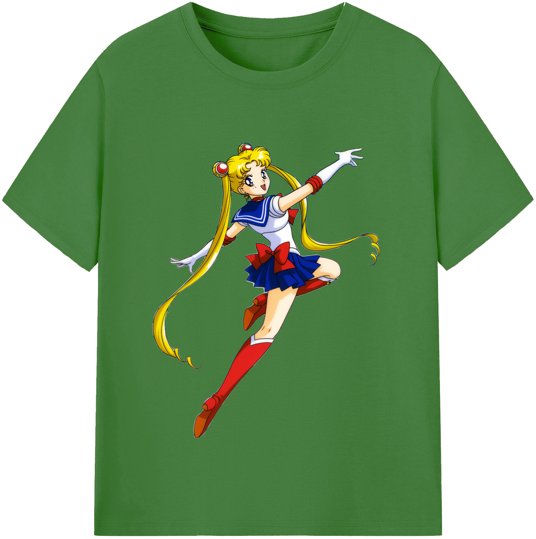 （画像用） 美少女戦士セーラームーン 月野 うさぎ つきの うさぎ Sailor Moon Tsukino Usagi レディースカジュアルプリントTシャツ（綿100％）